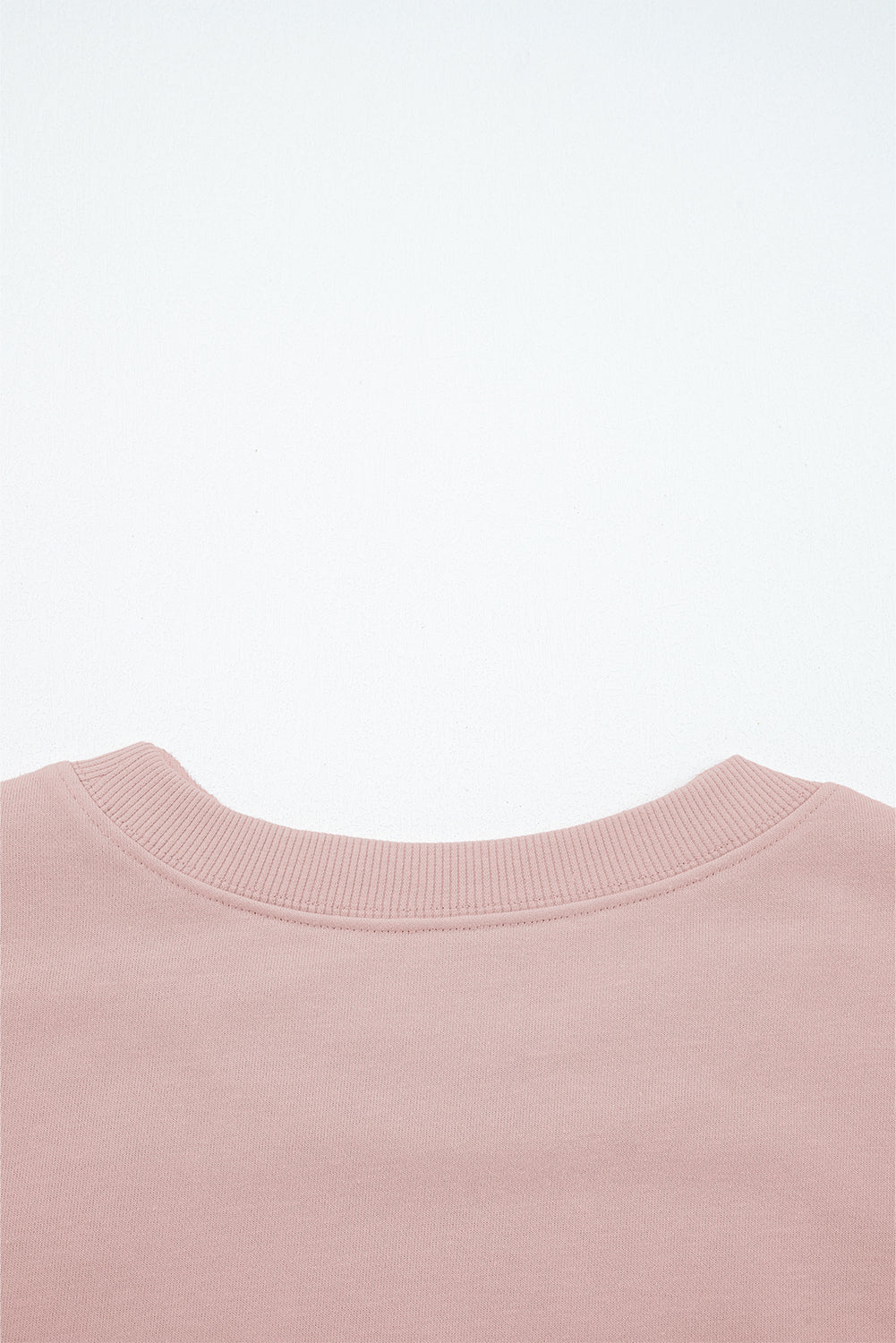 Light Pink Drop Shoulder Puff Sleeve Crop Pullover Drawstring Wide Leg Pants Set