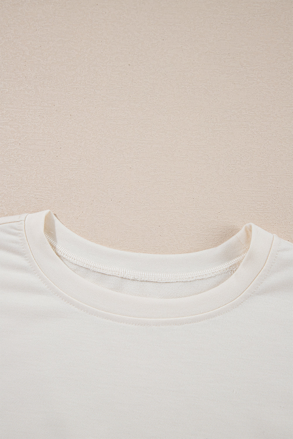 Beige 2pcs Cropped Tee and Ruffle High Waist Skort Set