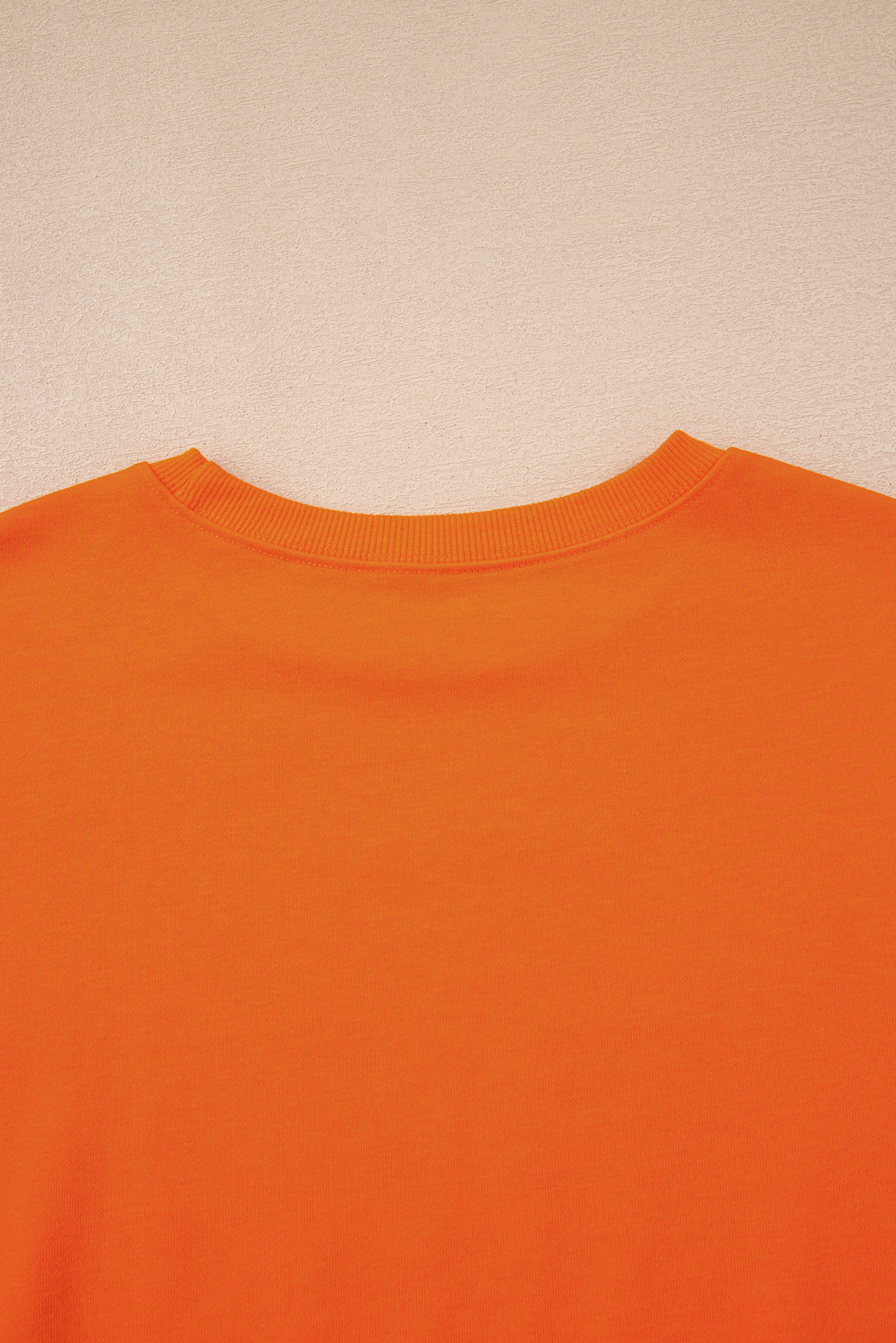 Orange Varsity Stripe Detail Drop Shoulder Pullover Mini Skirt Set