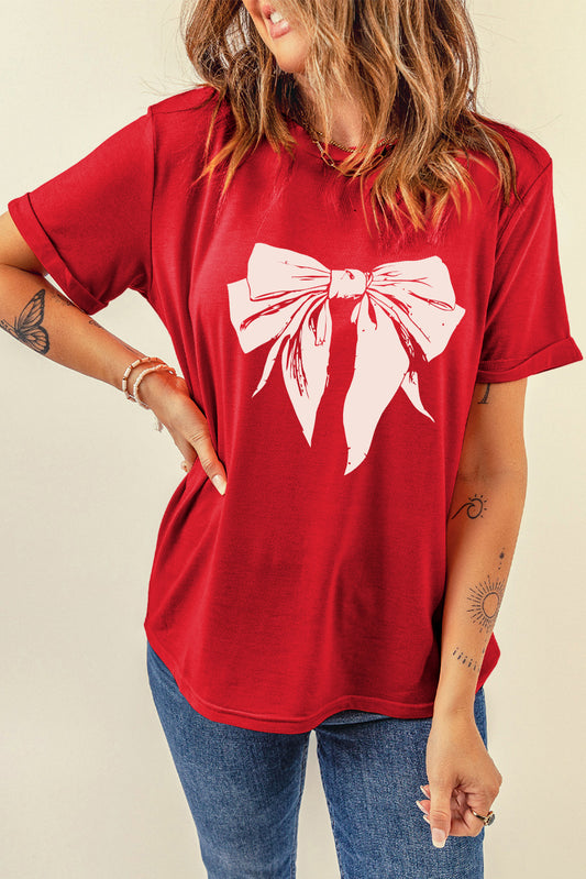 Rede cute bow knot print