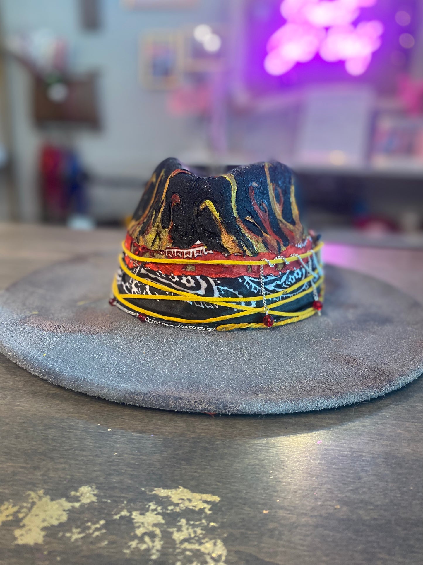 Custom Brim flames