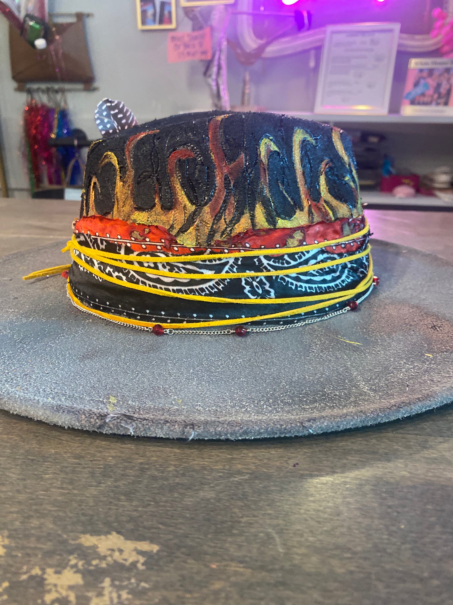 Custom Brim flames
