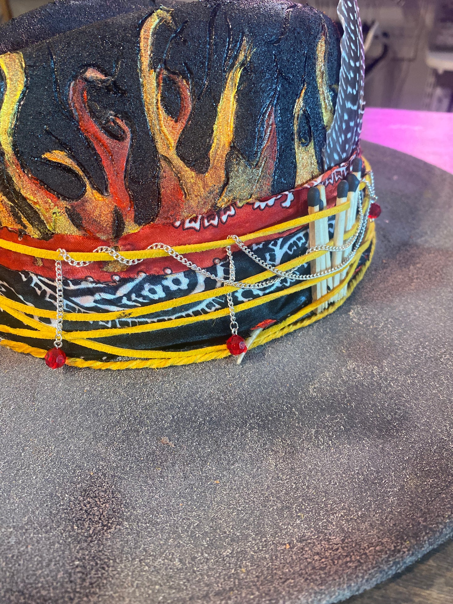 Custom Brim flames