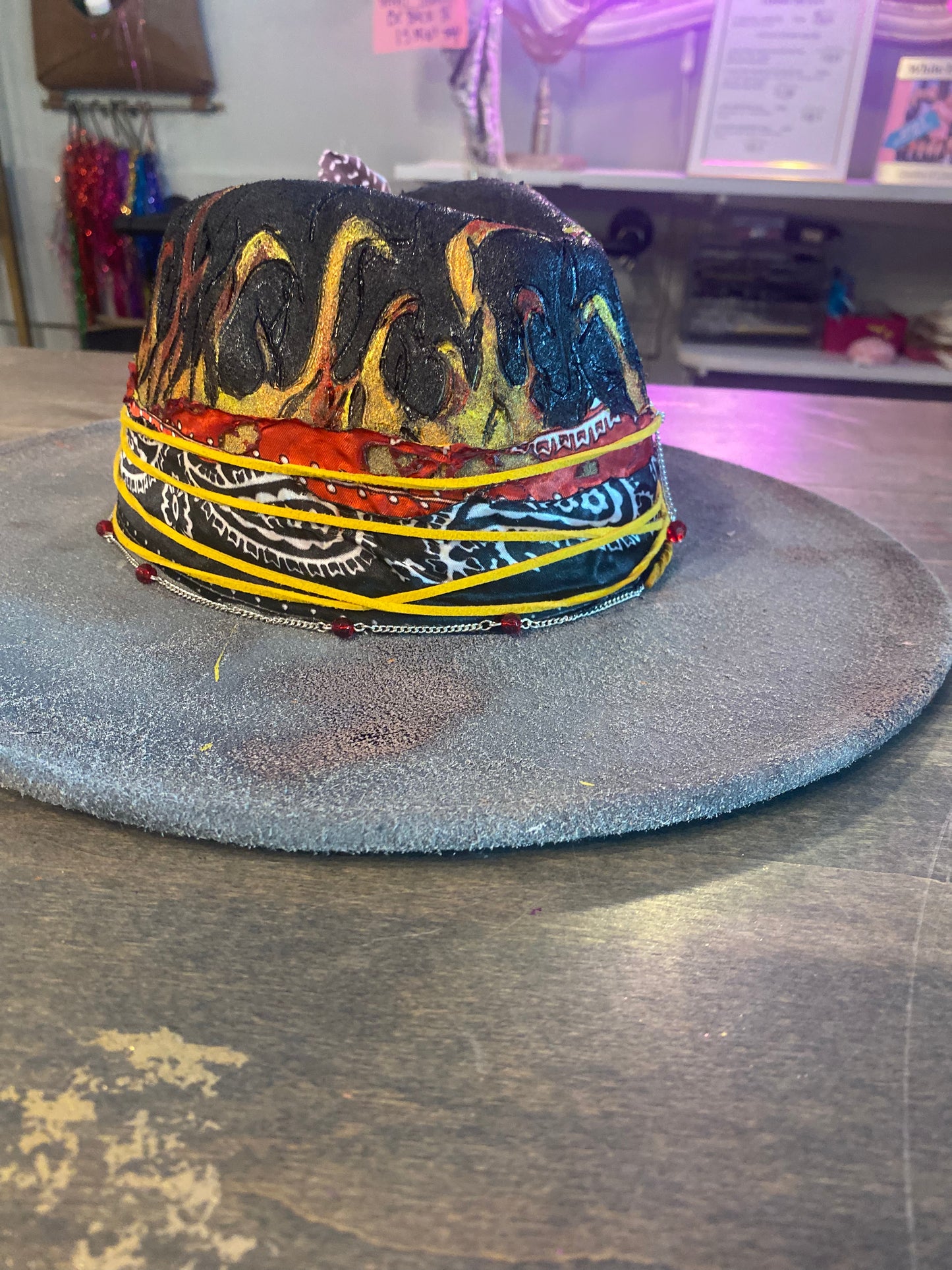 Custom Brim flames
