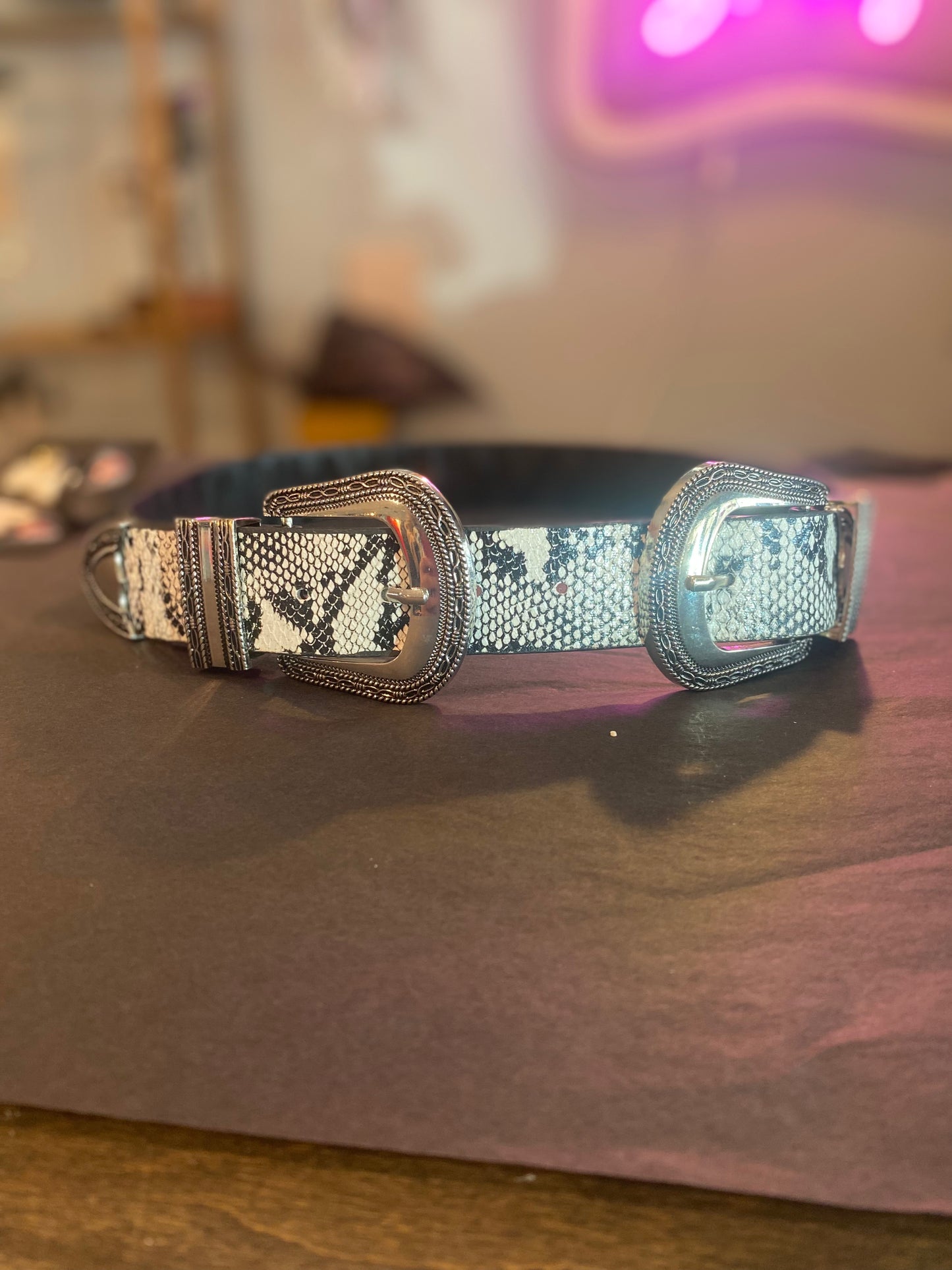 Snake skin belt