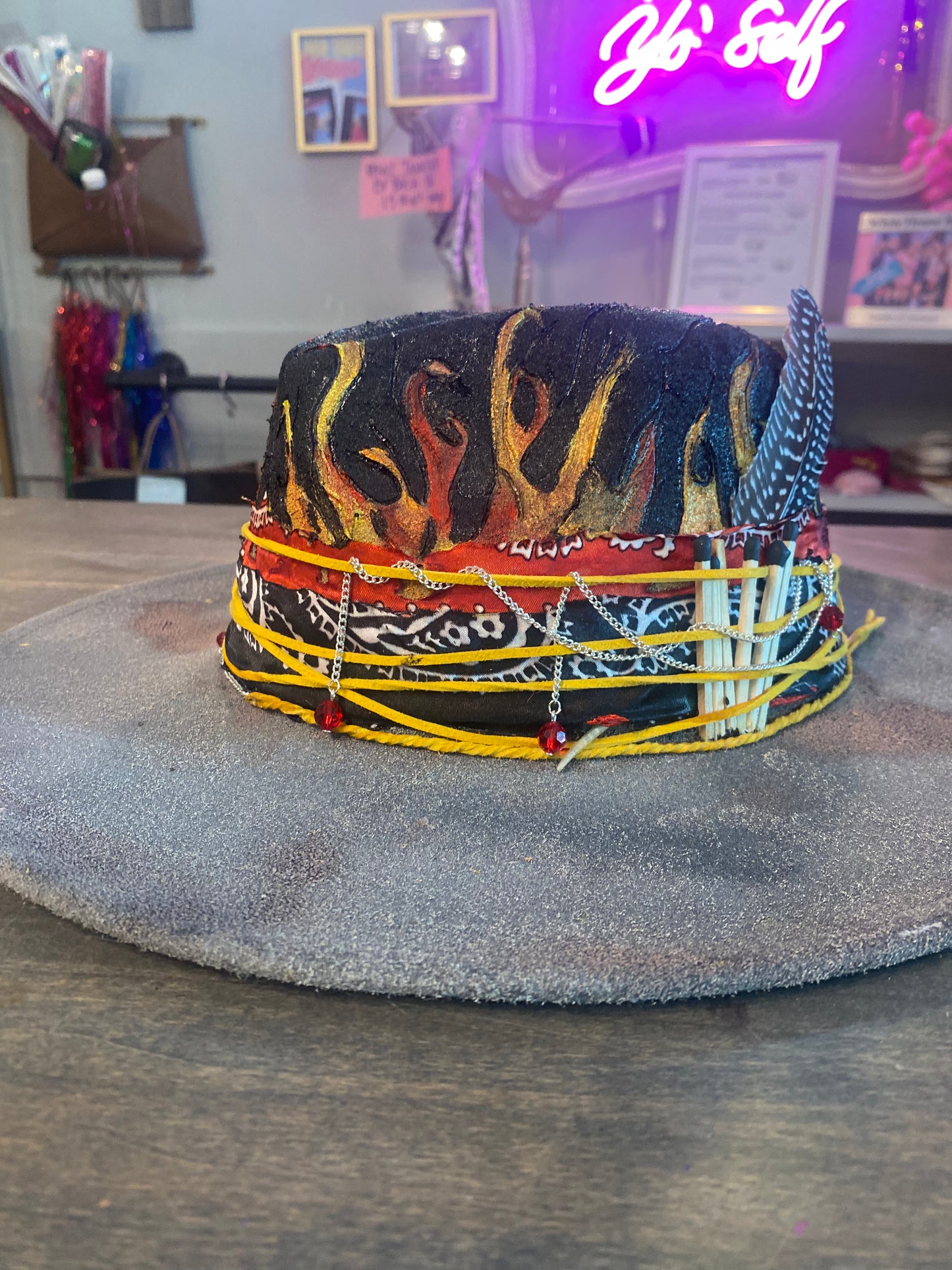 Custom Brim flames