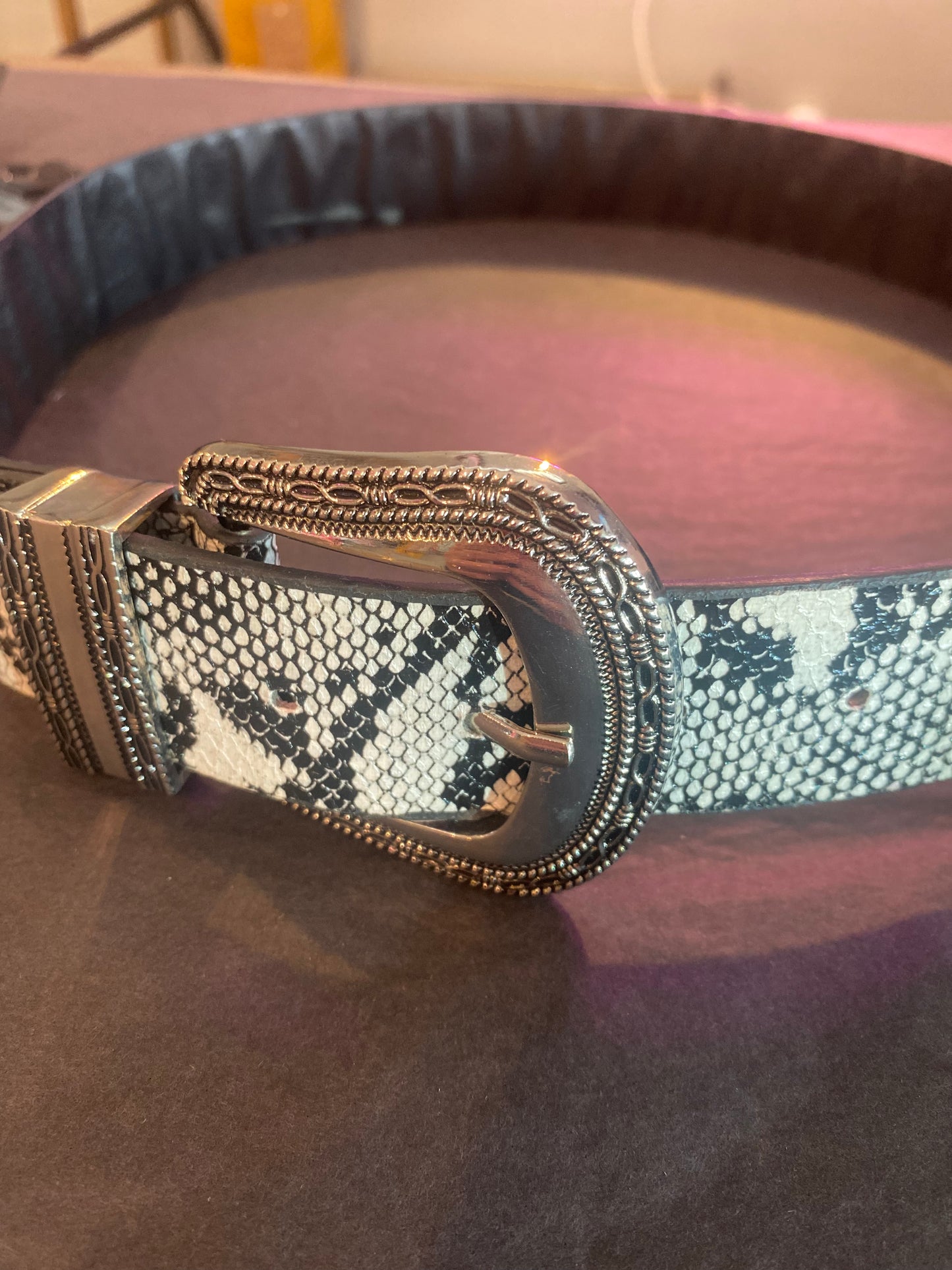 Snake skin belt