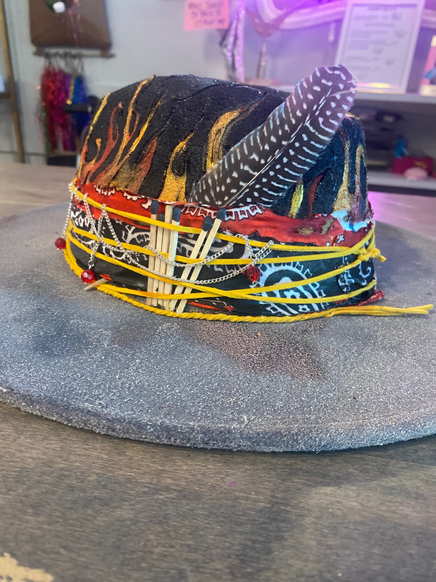 Custom Brim flames